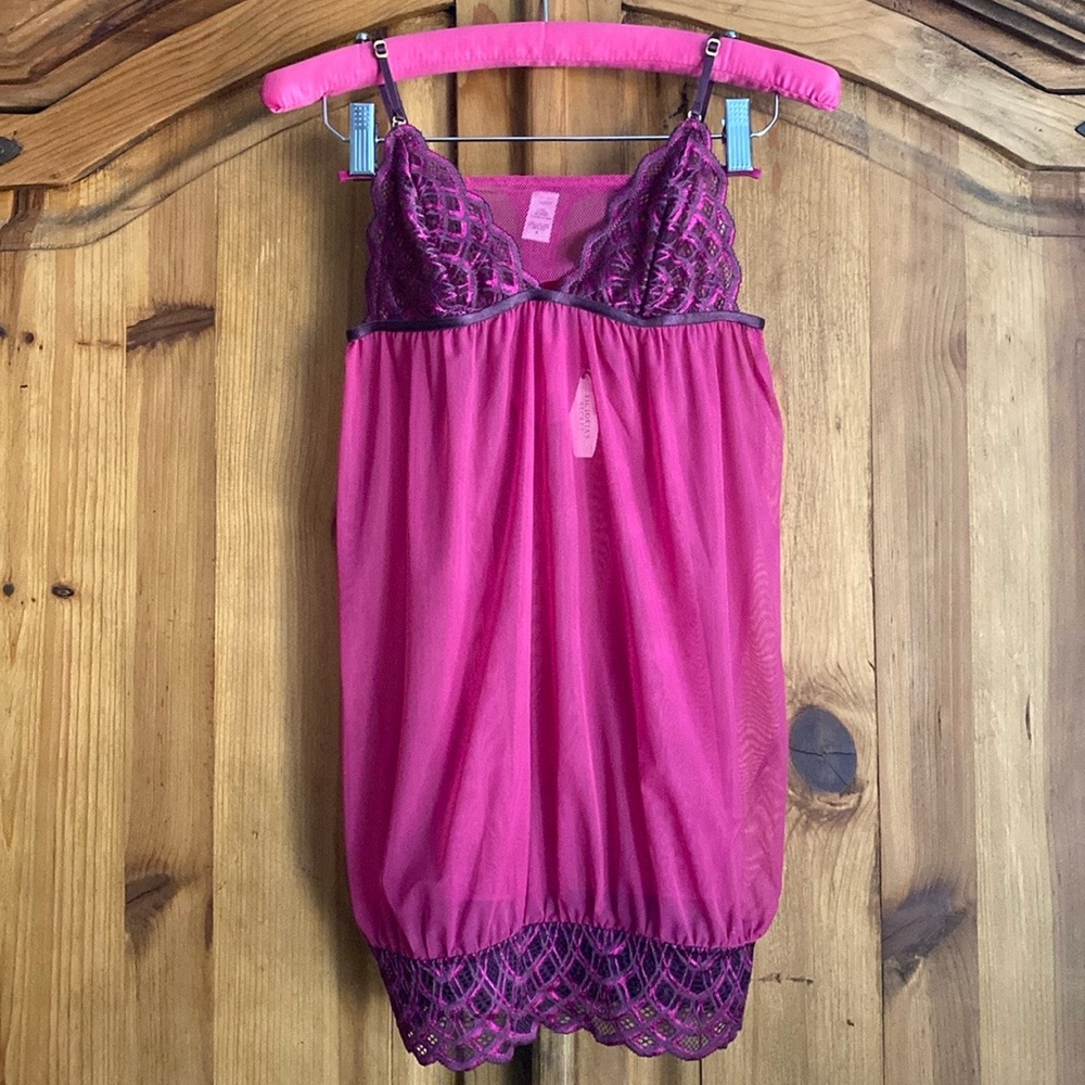 NWT Vintage Victorias Secret Crochet Lace & Mesh Lingerie Set